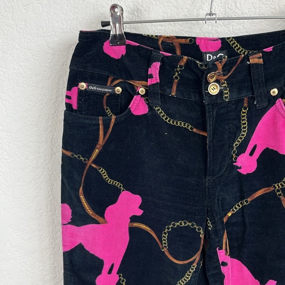 D&G Dolce Gabbana Velvet Poodle Pants - Picture 2 of 12